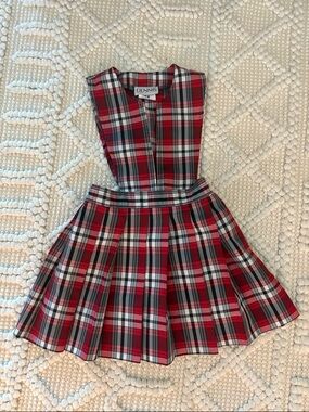 Dennis Uniforms Red Plaid Girls' Pleated School Dress